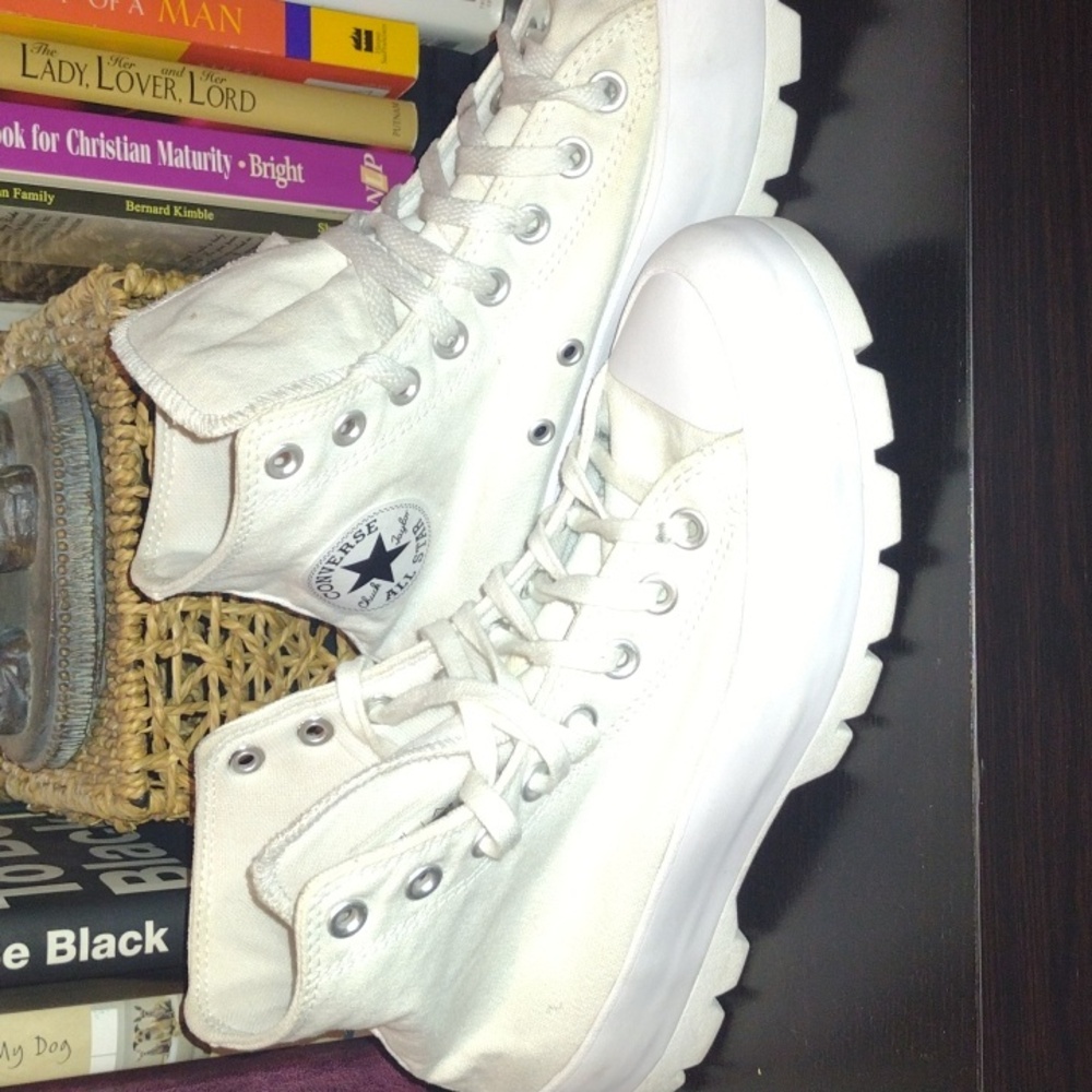 White Platform Converse (Canvas) - image 1